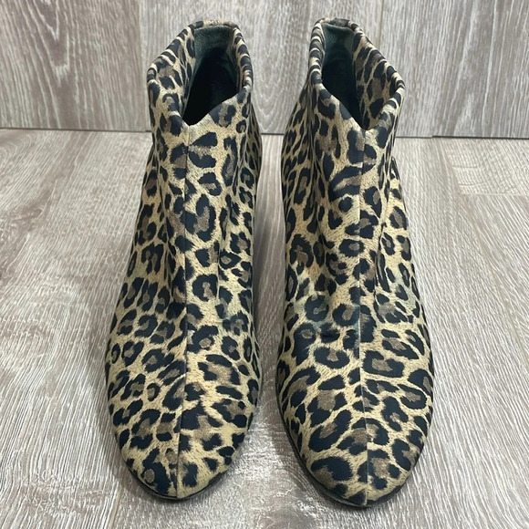 Thierry Rabotin Ella Leopard Vero Cuoio Suede Heel Booties Italian Designer 36.5 - Picture 2 of 15